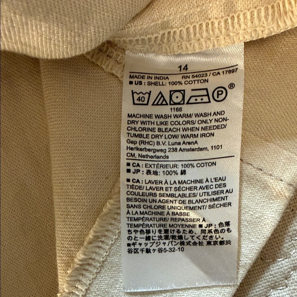 Banana Republic Size 14 Beige Long Sleeve 100% Cotton Y2K Dress New - Picture 5 of 5